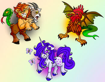 Mythical Animals Color Tattoo Flash Mythical Animals Color Tattoo Flash