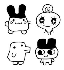 Tamagotchi Linework Tattoo Flash Tamagotchi Linework Tattoo Flash