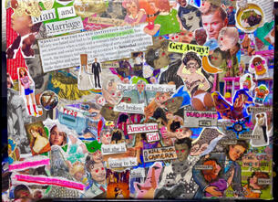 "American Girl" Collage on Canvas "American Girl" Collage on Canvas