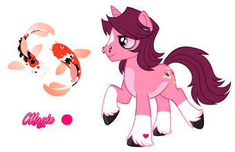 Colorful Koi & Cutie Mark Digital Fullbody MLP:FiM Style Re-Creation Illustration / Reference Sheet