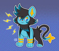 Carter Luxio Pokemon Digital Style Re-Creation Illustration Carter Luxio Pokemon Digital Style Re-Creation Illustration