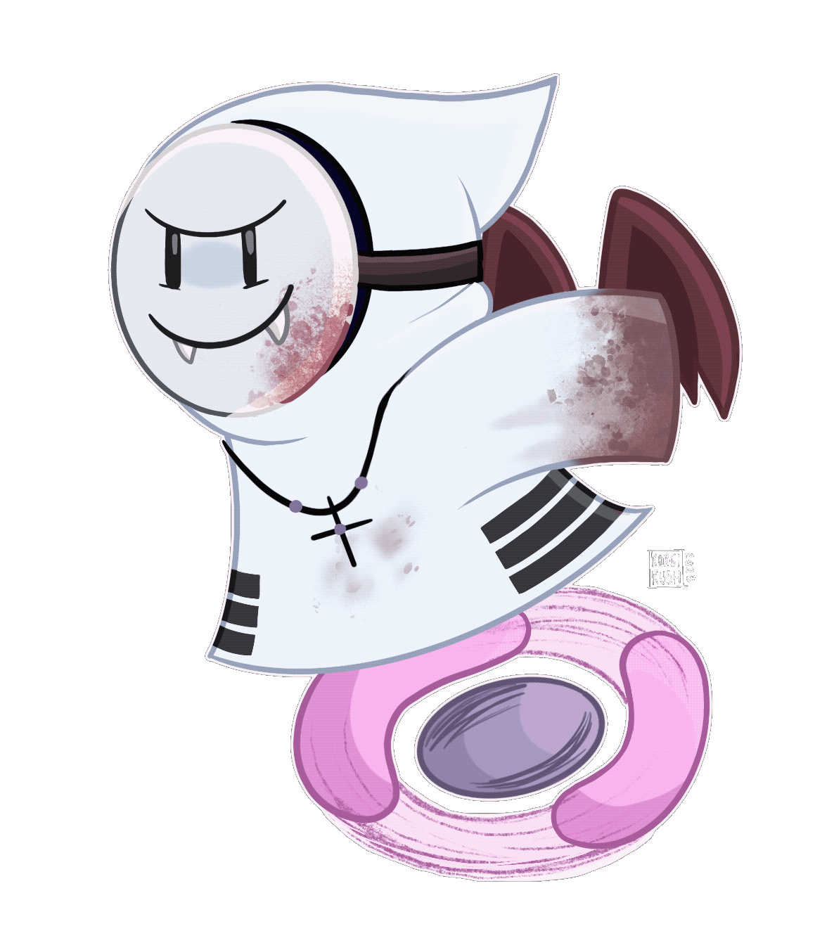 Daki Shy Guy Paper Mario Digital Animated Illustration