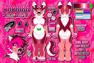 Paprika Corgi Two-Sided Reference Sheet